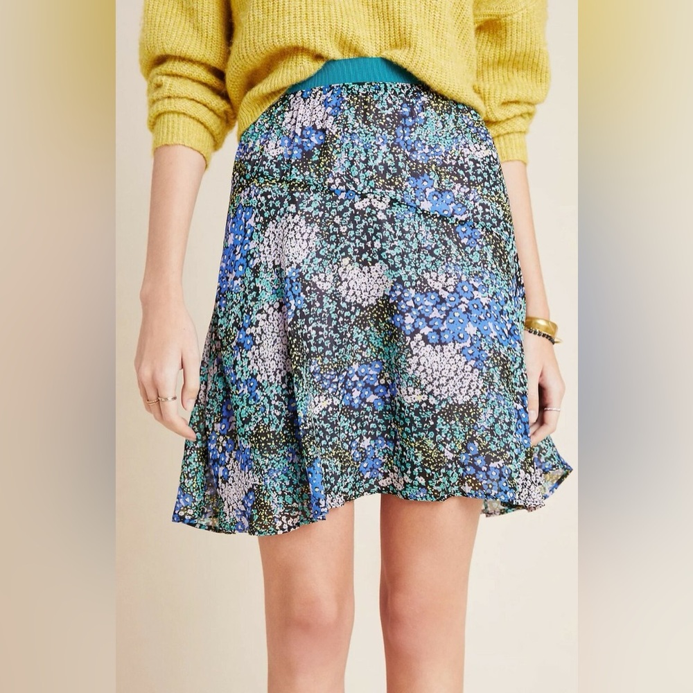 Maeve Anthropologie Kerry‎ Floral Mini Skirt XS NWT